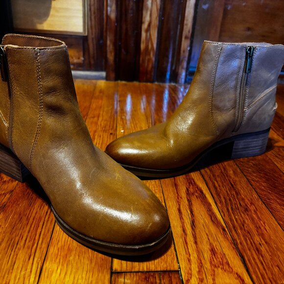 Lucky Brand Leather Pedera Boot in Toffee Brown Size 8.5 - Picture 1 of 10